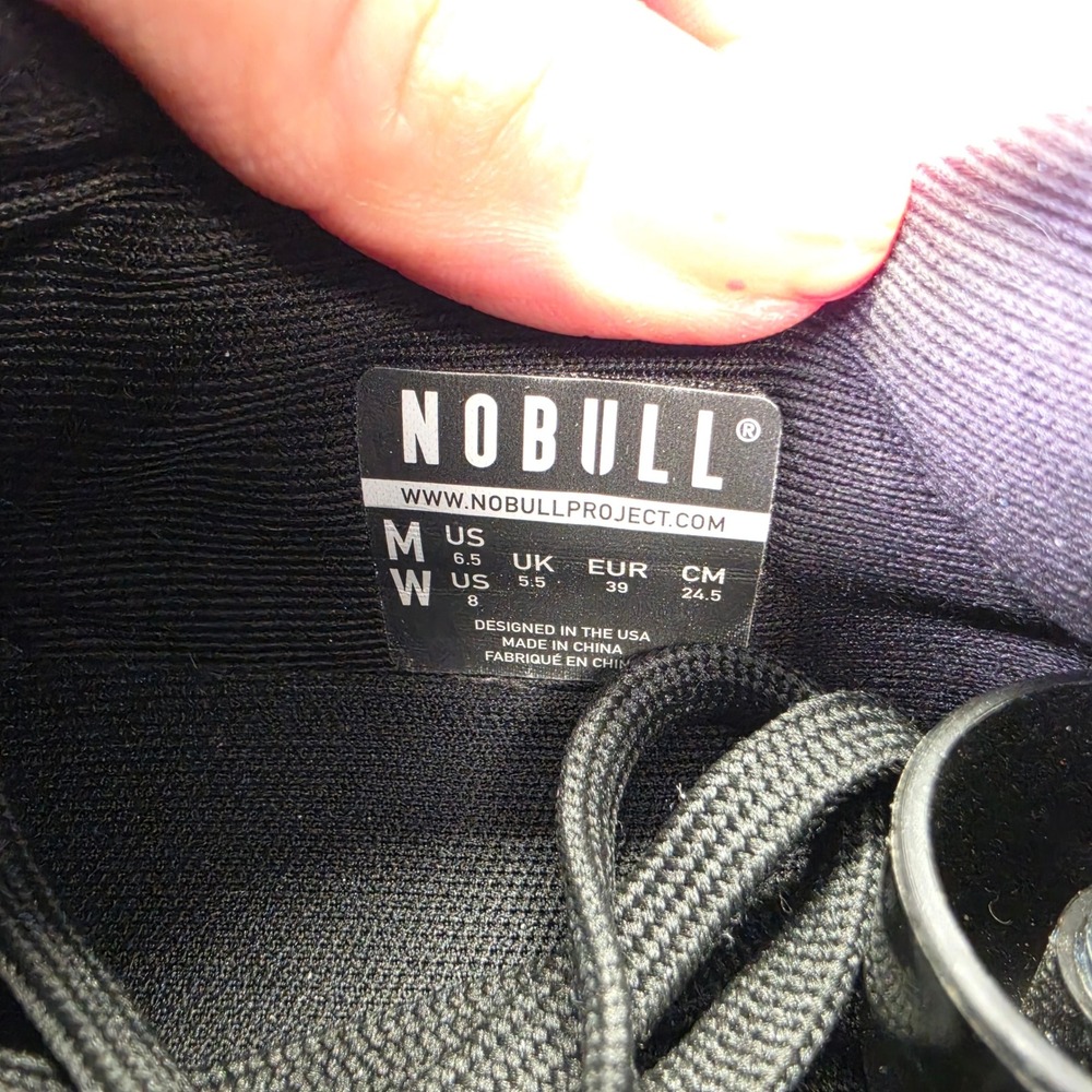 NOBULL Knit Runner Womens 8 Black Athleisure Minimalist Gym Shoes Cross Training - Picture 2 of 16